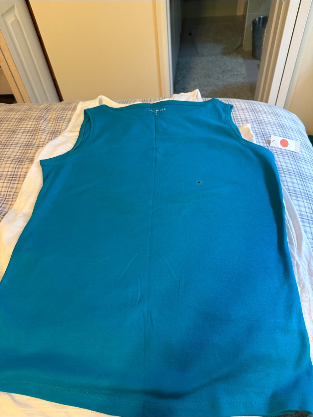 Talbots Teal Sleeveless Scoop Neck Shell Top